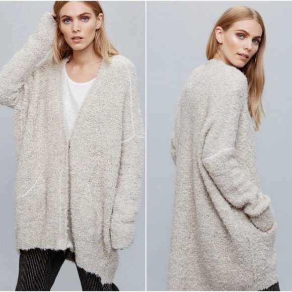Free People Sweaters - Free People Boucle Oversized Chunky Cardigan M